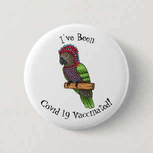 Badge Rond 5 Cm Illustration d'oiseau perroquet à tête de faucon