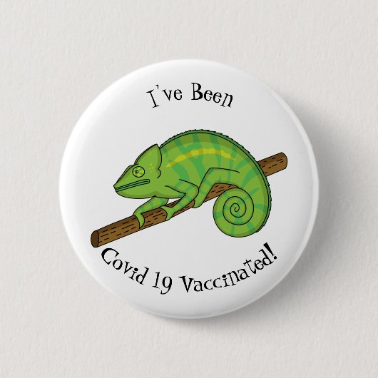 Badge Rond 5 Cm Illustration du caméléon de la parson (Devant)