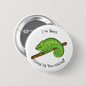 Badge Rond 5 Cm Illustration du caméléon de la parson (Devant & derrière)