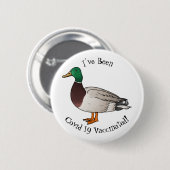 Badge Rond 5 Cm Illustration du canard de Majard (Devant & derrière)