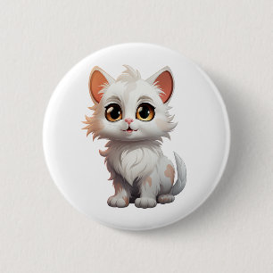 Badge Rond 5 Cm Illustration du chat de dessin