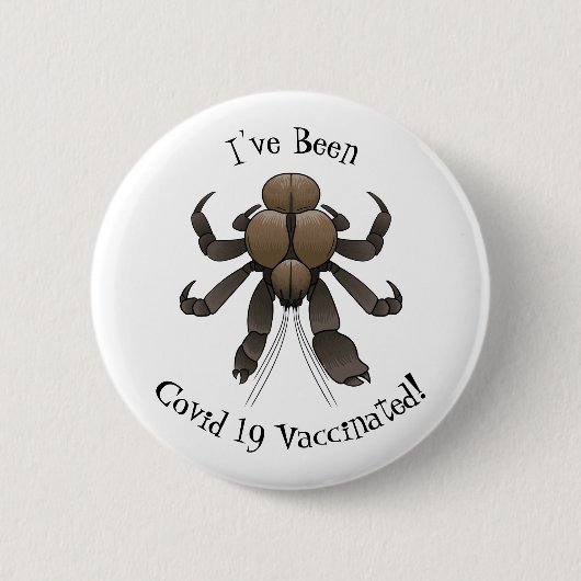 Badge Rond 5 Cm Illustration du crabe de coco (Devant)