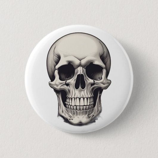 Badge Rond 5 Cm Illustration du crâne (Devant)