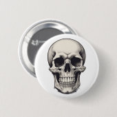 Badge Rond 5 Cm Illustration du crâne (Devant & derrière)