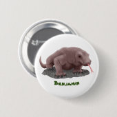 Badge Rond 5 Cm Illustration du dragon de Komodo (Devant & derrière)
