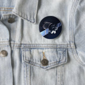 Badge Rond 5 Cm Illustration Du Dragon Xl Spacecraft. (En situation)