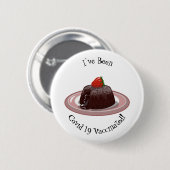 Badge Rond 5 Cm Illustration du gâteau de lave au chocolat (Devant & derrière)