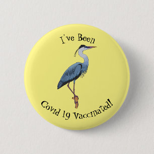 Badge Rond 5 Cm Illustration du grand héron bleu