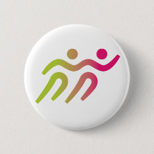 Badge Rond 5 Cm illustration du groupe de coureurs