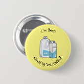 Badge Rond 5 Cm Illustration du lait (Devant & derrière)