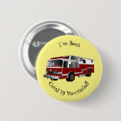 Badge Rond 5 Cm Illustration du moteur à incendie (Devant & derrière)