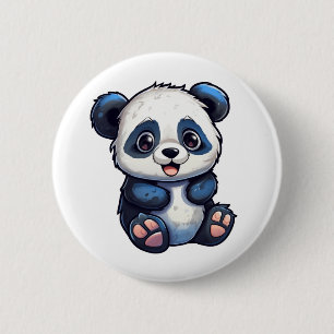 Badge Rond 5 Cm Illustration du panda de dessin