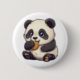 Badge Rond 5 Cm Illustration du panda de dessin