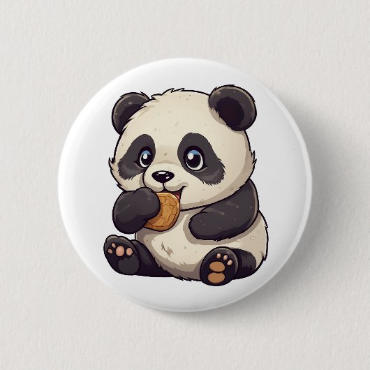 Badge Rond 5 Cm Illustration du panda de dessin (Devant)