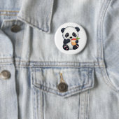 Badge Rond 5 Cm Illustration du panda de dessin (En situation)