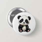 Badge Rond 5 Cm Illustration du panda de dessin (Devant & derrière)