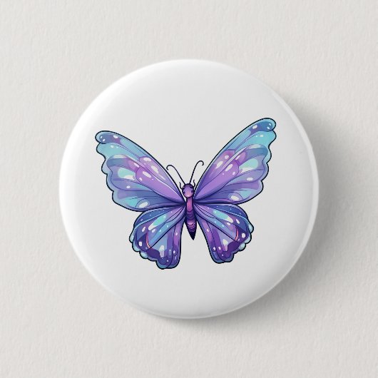 Badge Rond 5 Cm Illustration du papillon de dessin (Devant)