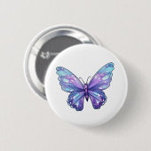 Badge Rond 5 Cm Illustration du papillon de dessin (Devant & derrière)