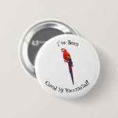 Badge Rond 5 Cm Illustration du perroquet de macaw Scarlet (Devant & derrière)
