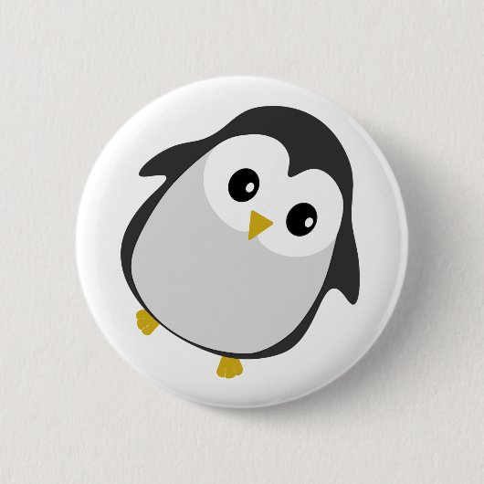 Badge Rond 5 Cm Illustration du pingouin de danse mignonne (Devant)