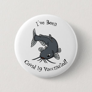 Badge Rond 5 Cm Illustration du poisson-chat mignon