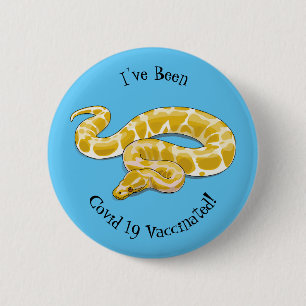 Badge Rond 5 Cm Illustration du serpent python birman