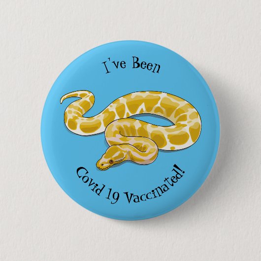 Badge Rond 5 Cm Illustration du serpent python birman (Devant)