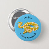 Badge Rond 5 Cm Illustration du serpent python birman (Devant & derrière)