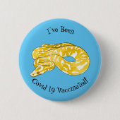 Badge Rond 5 Cm Illustration du serpent python birman (Devant)