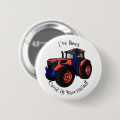 Badge Rond 5 Cm Illustration du tracteur (Devant & derrière)