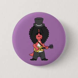 Badge Rond 5 Cm Illustration D'Un Allosaurus Habillé En Étoile Roc