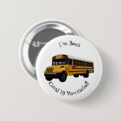 Badge Rond 5 Cm Illustration d'un autobus scolaire (Devant & derrière)