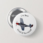 Badge Rond 5 Cm Illustration d'un avion de chasse-bombardier (Devant & derrière)