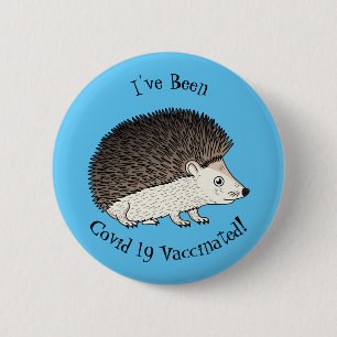 Badge Rond 5 Cm Illustration d'un hérisson de grignon mignon