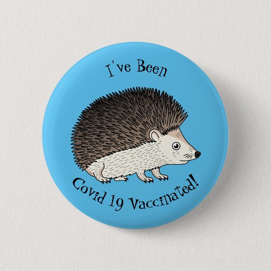 Badge Rond 5 Cm Illustration d'un hérisson de grignon mignon (Devant)