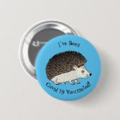 Badge Rond 5 Cm Illustration d'un hérisson de grignon mignon (Devant & derrière)