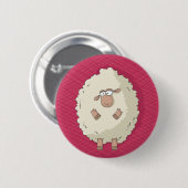 Badge Rond 5 Cm Illustration d'un mouton géant mignon et drôle (Devant & derrière)