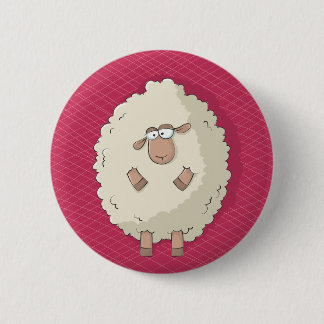 Badge Rond 5 Cm Illustration d'un mouton géant mignon et drôle