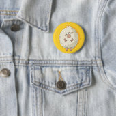 Badge Rond 5 Cm Illustration d'un mouton géant mignon et drôle (En situation)
