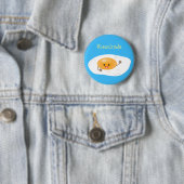 Badge Rond 5 Cm Illustration d'un oeuf frit Cute kawaii (En situation)