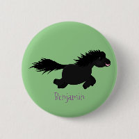 Illustration d'un poney de Shetland mignon