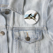 Badge Rond 5 Cm Illustration D'Un Pteranodon Dinosaure. (En situation)