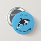 Badge Rond 5 Cm Illustration d'une baleine tueuse (Devant & derrière)