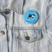Badge Rond 5 Cm Illustration d'une baleine tueuse (En situation)