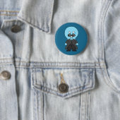 Badge Rond 5 Cm Illustration D'Une Matrice Tricératops. (En situation)