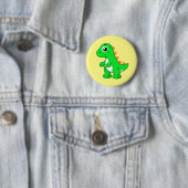 Badge Rond 5 Cm Illustration Mignonne Du Tyrannosaurus Rex. (En situation)