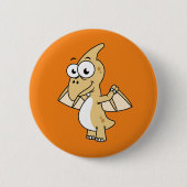 Badge Rond 5 Cm Illustration Mignonne D'Un Pterodactyl. 2 (Devant)