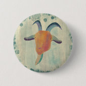 Badge Rond 5 Cm Illustration moderne de chèvre peinte (Devant)
