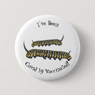 Badge Rond 5 Cm Illustration Monarch caterpillar