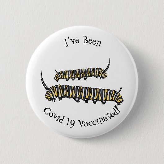 Badge Rond 5 Cm Illustration Monarch caterpillar (Devant)